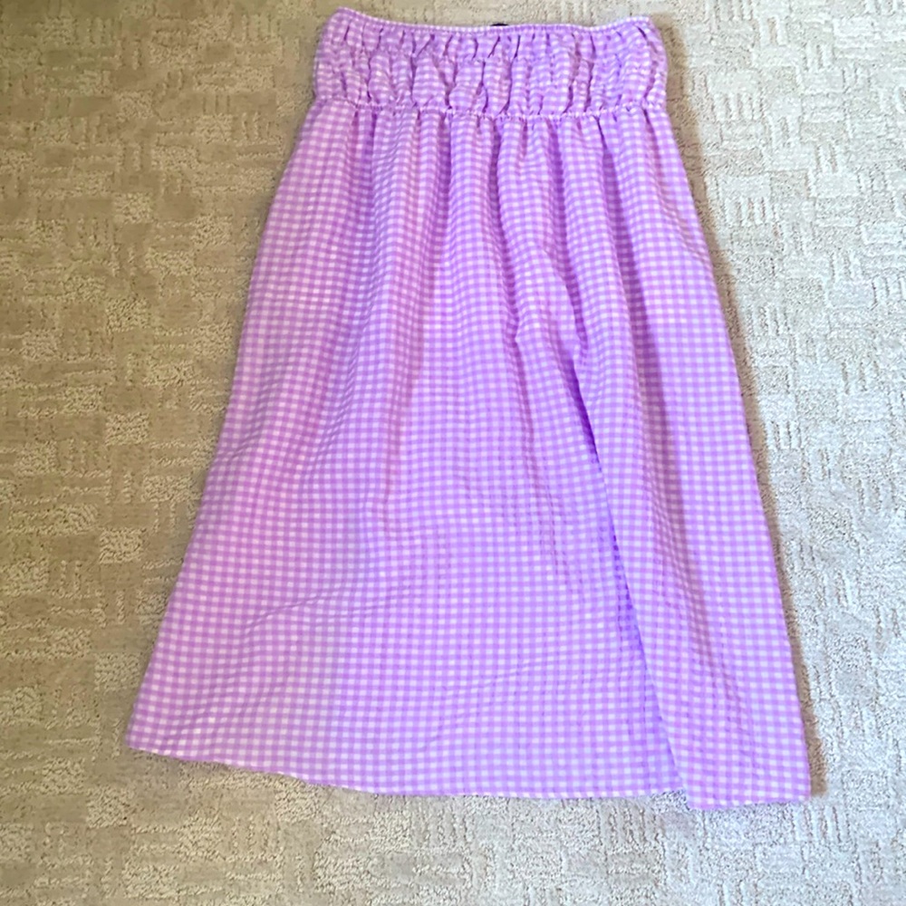Maxi skirt light lilac purple and white long skirt barely ever worn Jeans
